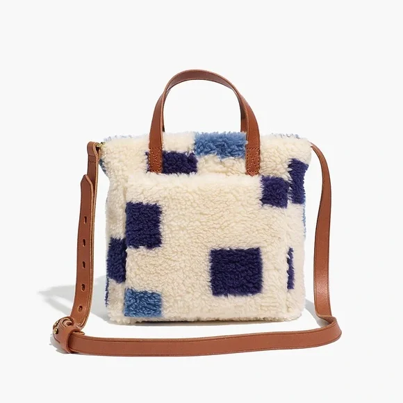 💙🤎 HTF The Small Transport Crossbody: (Re)sourced Sherpa Edition w leather - Picture 7 of 10